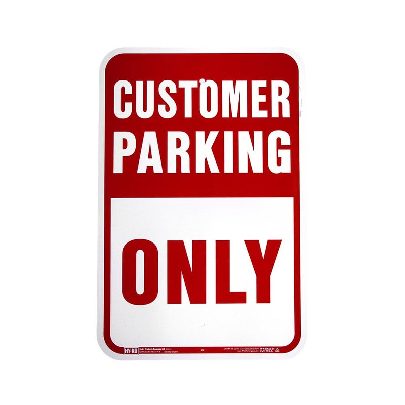 Hy-Ko Aluminum Signs, 12â€ x 18â€, Durable Long-Lasting Contrasting Metal Signs for Outdoor Use for Businesses, Property, Clear & Easy to Read Informational Display - Image 1